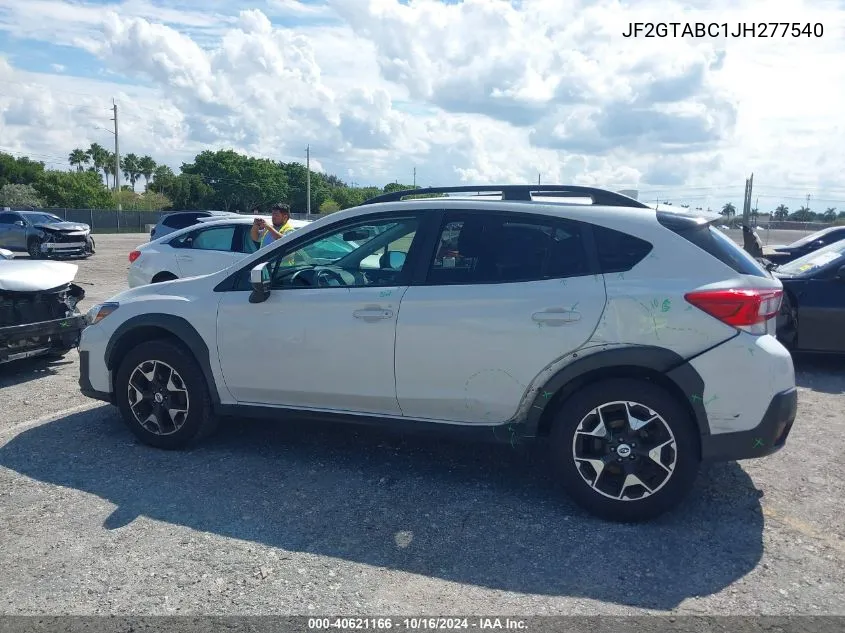 2018 Subaru Crosstrek 2.0I Premium VIN: JF2GTABC1JH277540 Lot: 40621166