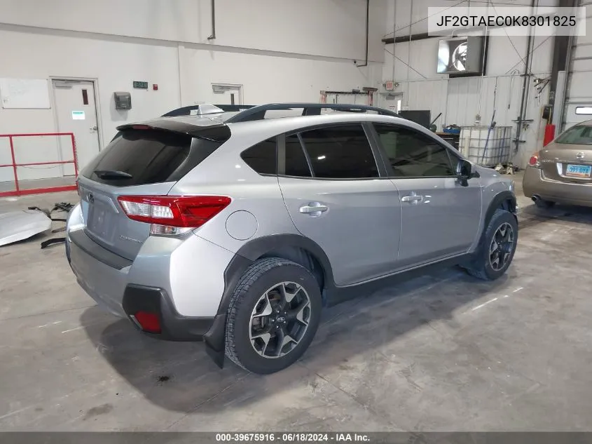 2019 Subaru Crosstrek 2.0I Premium VIN: JF2GTAEC0K8301825 Lot: 39675916