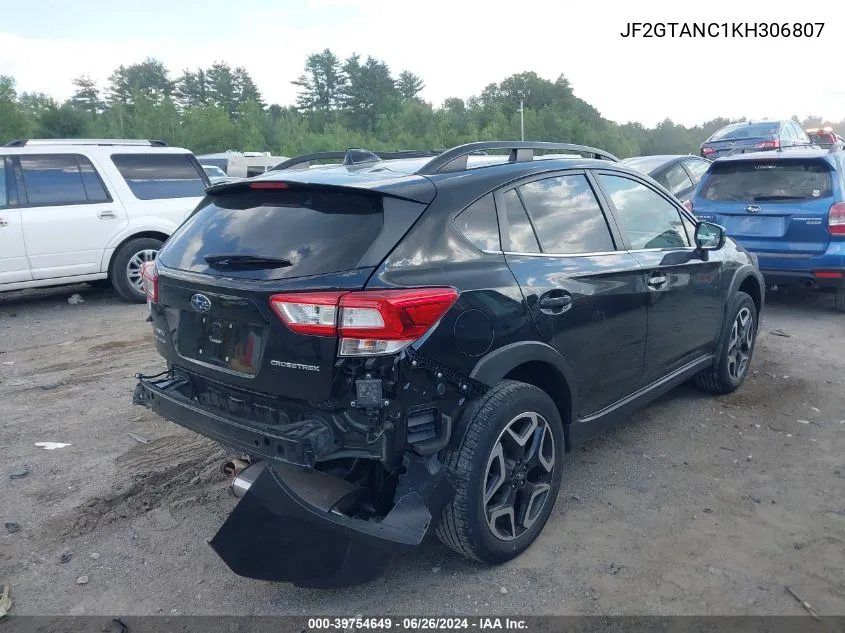 2019 Subaru Crosstrek 2.0I Limited VIN: JF2GTANC1KH306807 Lot: 39754649