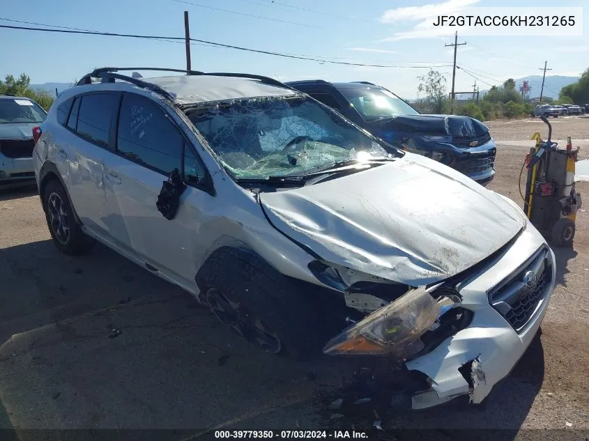 2019 Subaru Crosstrek 2.0I Premium VIN: JF2GTACC6KH231265 Lot: 39779350