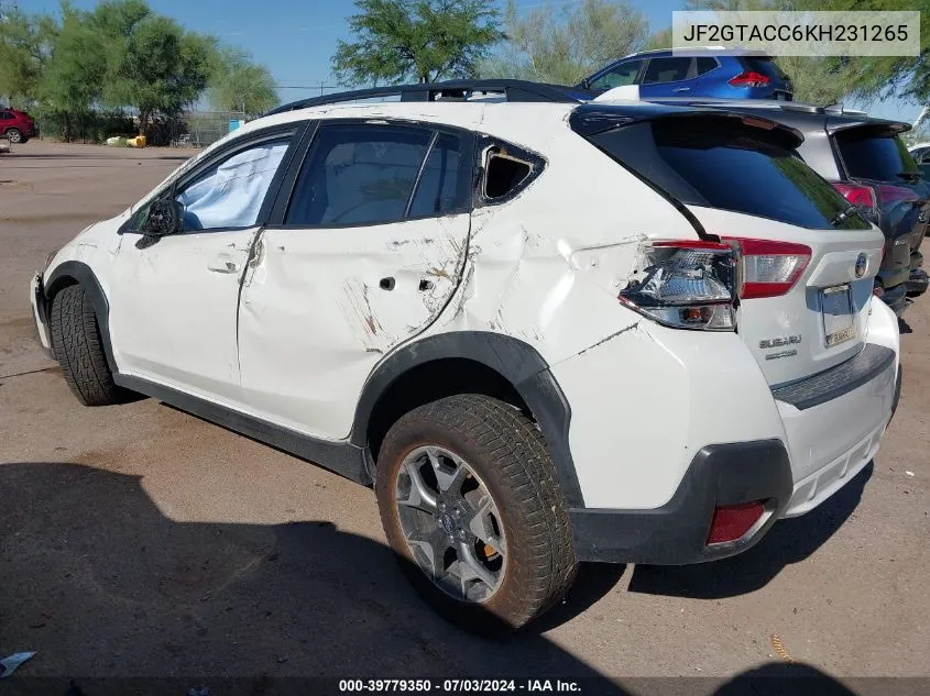 2019 Subaru Crosstrek 2.0I Premium VIN: JF2GTACC6KH231265 Lot: 39779350