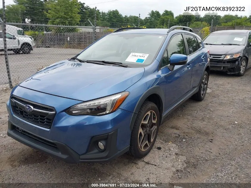 2019 Subaru Crosstrek 2.0I Limited VIN: JF2GTAMC9K8392322 Lot: 39847691