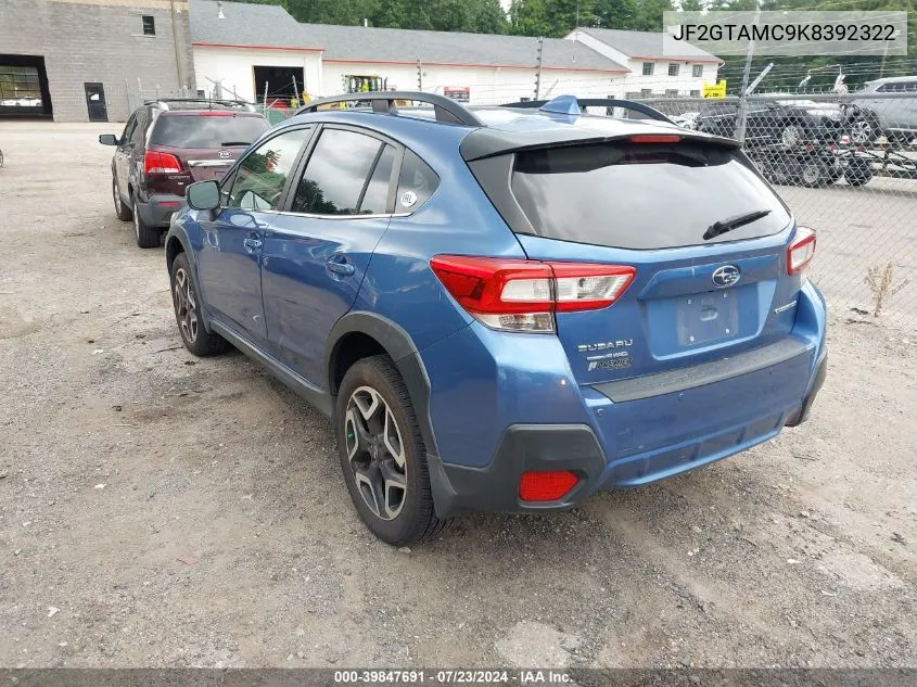 2019 Subaru Crosstrek 2.0I Limited VIN: JF2GTAMC9K8392322 Lot: 39847691