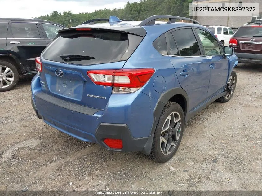 2019 Subaru Crosstrek 2.0I Limited VIN: JF2GTAMC9K8392322 Lot: 39847691