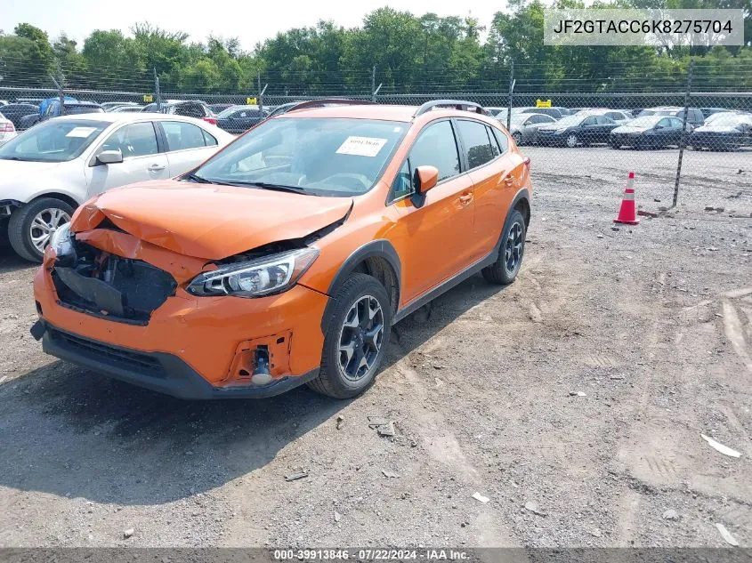 2019 Subaru Crosstrek 2.0I Premium VIN: JF2GTACC6K8275704 Lot: 39913846