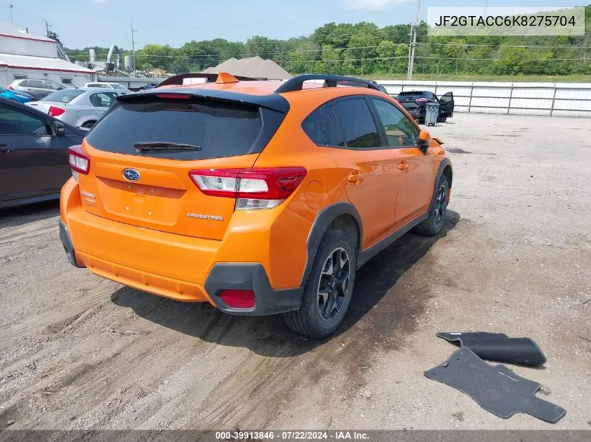 2019 Subaru Crosstrek 2.0I Premium VIN: JF2GTACC6K8275704 Lot: 39913846