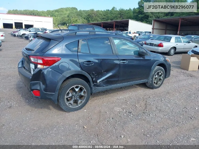 2019 Subaru Crosstrek 2.0I VIN: JF2GTABC9K8296077 Lot: 40000382