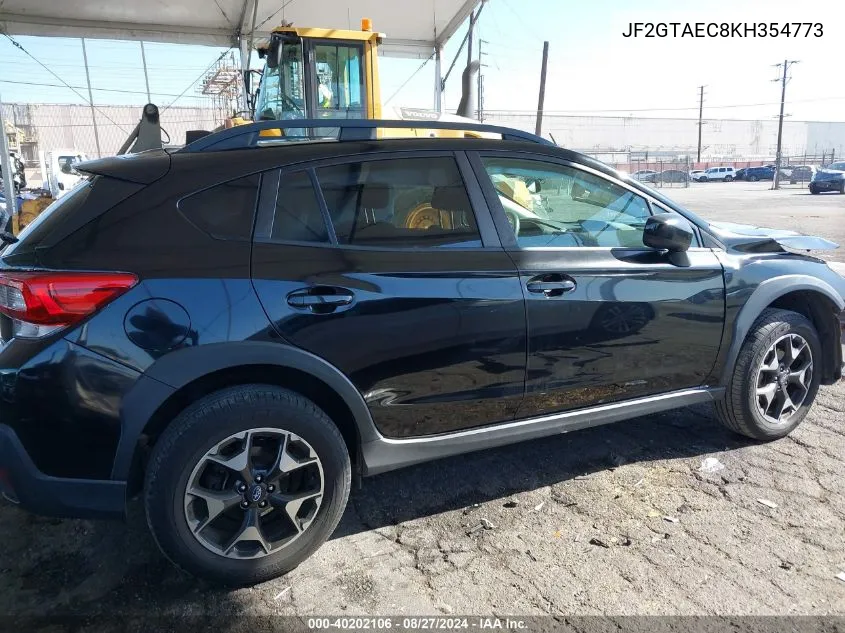 2019 Subaru Crosstrek 2.0I Premium VIN: JF2GTAEC8KH354773 Lot: 40202106