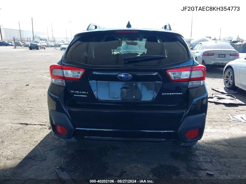 2019 Subaru Crosstrek 2.0I Premium VIN: JF2GTAEC8KH354773 Lot: 40202106