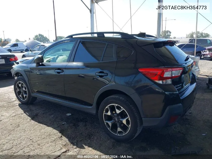 2019 Subaru Crosstrek 2.0I Premium VIN: JF2GTAEC8KH354773 Lot: 40202106