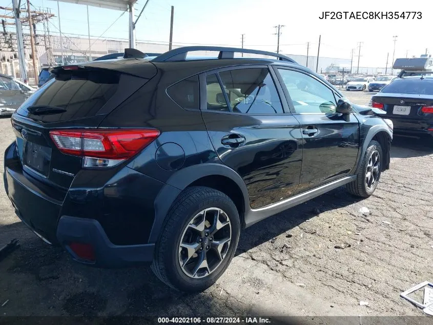 2019 Subaru Crosstrek 2.0I Premium VIN: JF2GTAEC8KH354773 Lot: 40202106