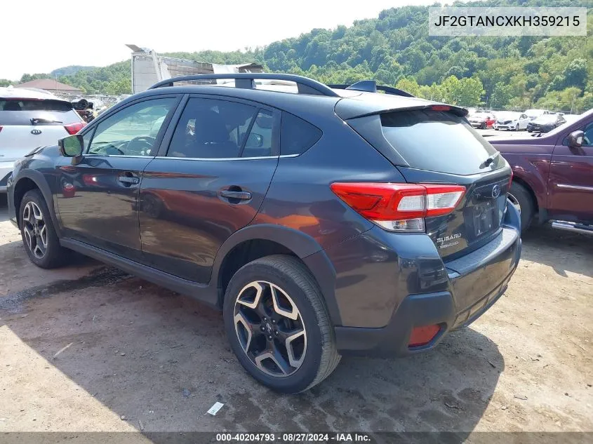 2019 Subaru Crosstrek 2.0I Limited VIN: JF2GTANCXKH359215 Lot: 40204793