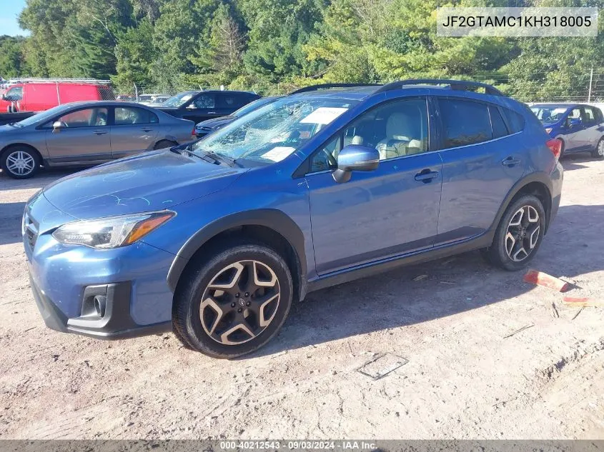 JF2GTAMC1KH318005 2019 Subaru Crosstrek 2.0I Limited