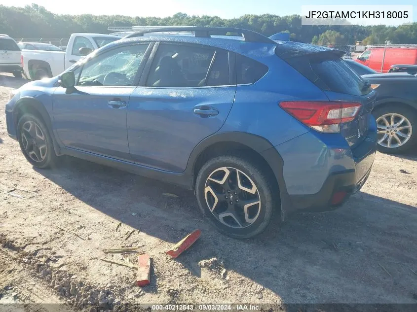 JF2GTAMC1KH318005 2019 Subaru Crosstrek 2.0I Limited