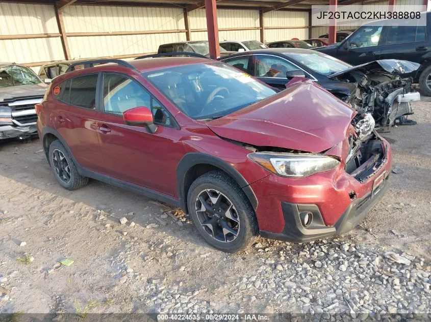 2019 Subaru Crosstrek 2.0I Premium VIN: JF2GTACC2KH388808 Lot: 40224535