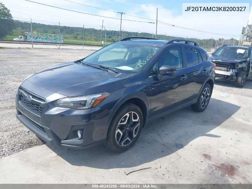 2019 Subaru Crosstrek 2.0I Limited VIN: JF2GTAMC3K8200327 Lot: 40243205