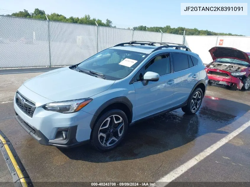 2019 Subaru Crosstrek 2.0I Limited VIN: JF2GTANC2K8391091 Lot: 40243708