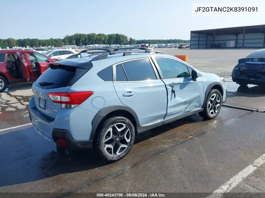 2019 Subaru Crosstrek 2.0I Limited VIN: JF2GTANC2K8391091 Lot: 40243708