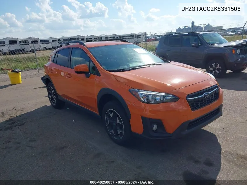 2019 Subaru Crosstrek 2.0I Premium VIN: JF2GTACC2K8331508 Lot: 40250037