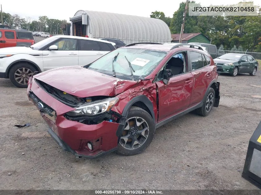 JF2GTACC0K8210458 2019 Subaru Crosstrek 2.0I Premium