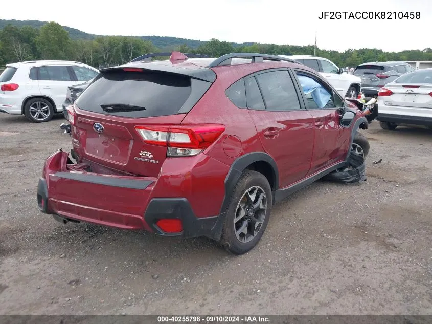 JF2GTACC0K8210458 2019 Subaru Crosstrek 2.0I Premium