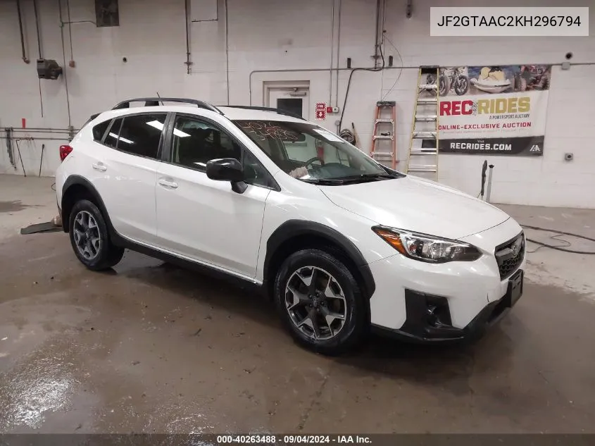 2019 Subaru Crosstrek 2.0I VIN: JF2GTAAC2KH296794 Lot: 40263488