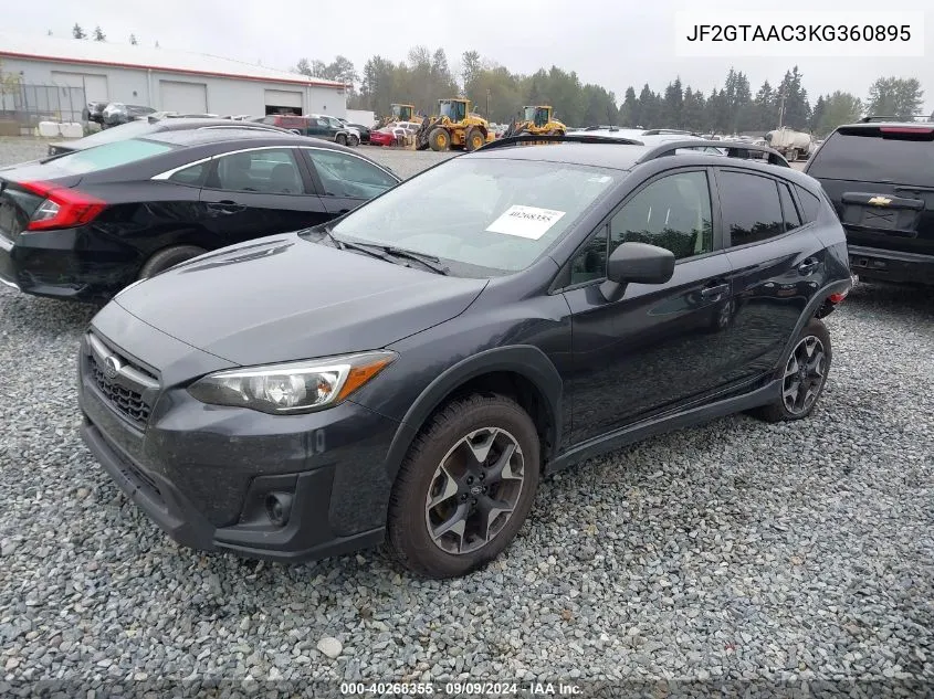 2019 Subaru Crosstrek 2.0I VIN: JF2GTAAC3KG360895 Lot: 40268355