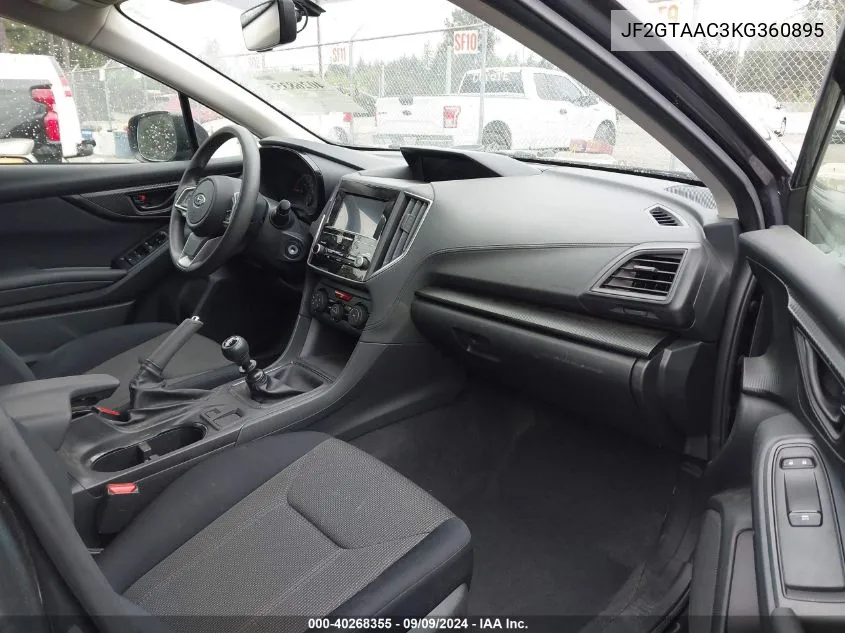 JF2GTAAC3KG360895 2019 Subaru Crosstrek 2.0I