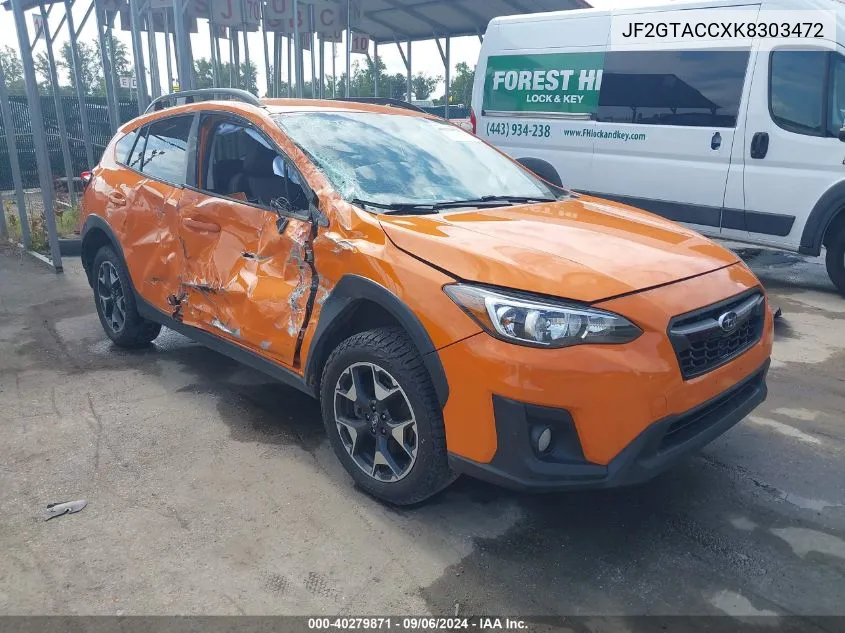 2019 Subaru Crosstrek 2.0I Premium VIN: JF2GTACCXK8303472 Lot: 40279871