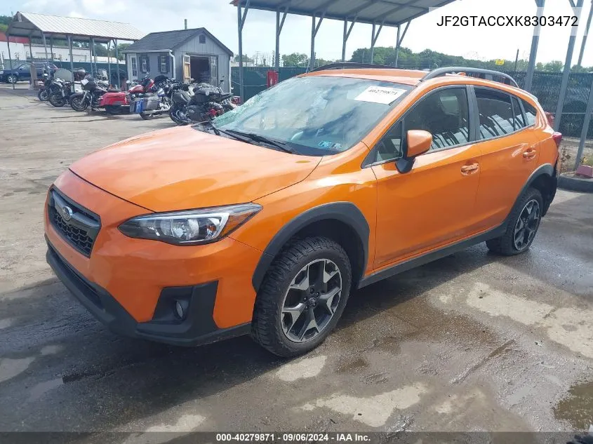 2019 Subaru Crosstrek 2.0I Premium VIN: JF2GTACCXK8303472 Lot: 40279871