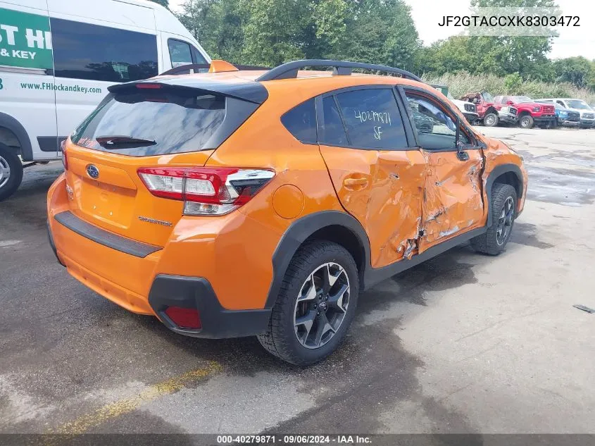 2019 Subaru Crosstrek 2.0I Premium VIN: JF2GTACCXK8303472 Lot: 40279871