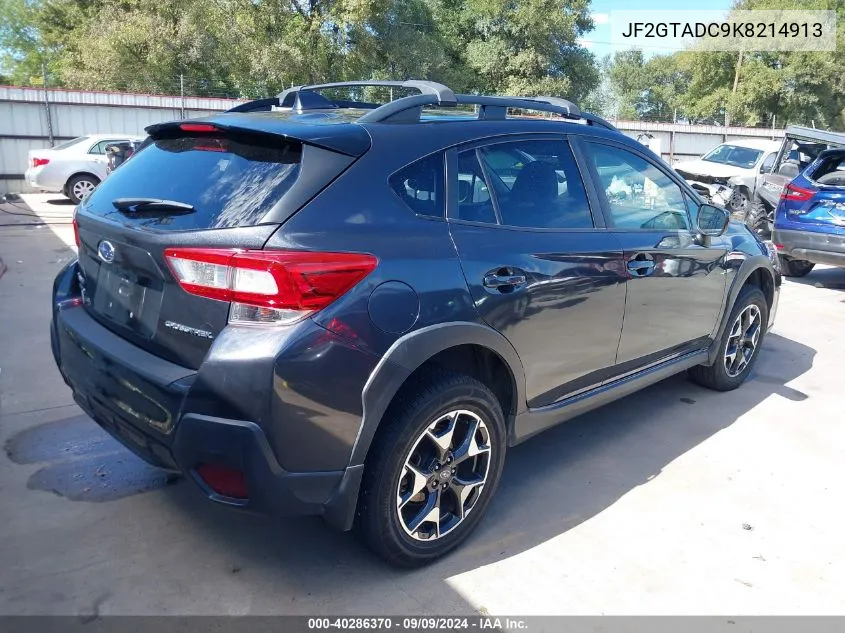 2019 Subaru Crosstrek 2.0I Premium VIN: JF2GTADC9K8214913 Lot: 40286370