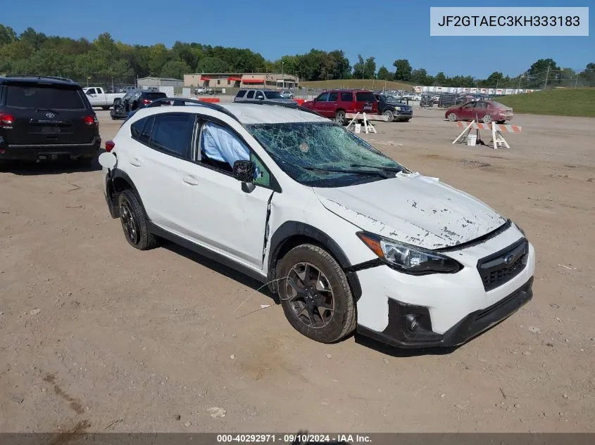 2019 Subaru Crosstrek 2.0I Premium VIN: JF2GTAEC3KH333183 Lot: 40292971