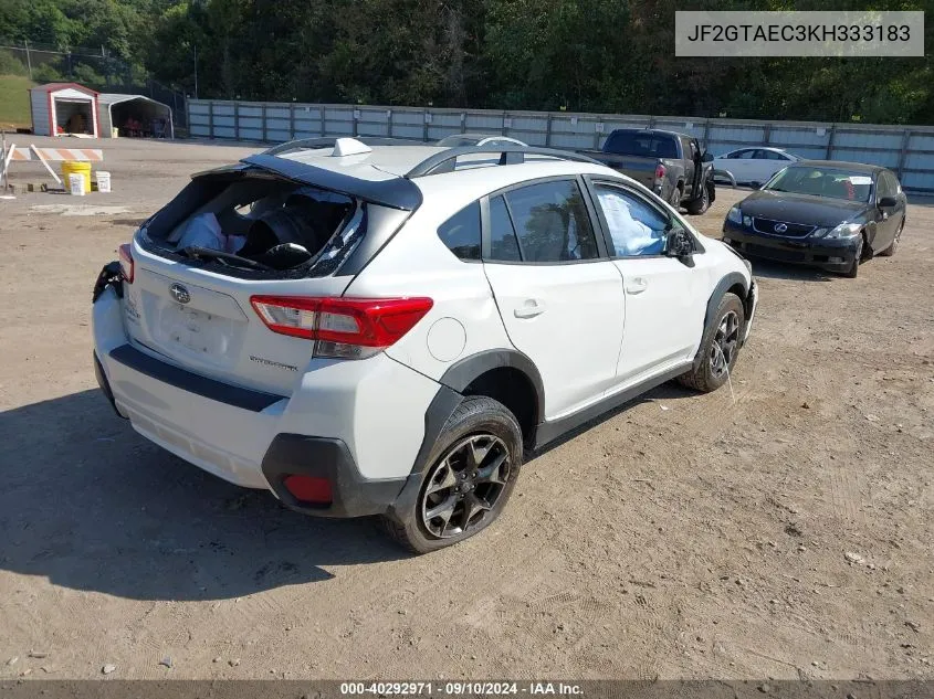 JF2GTAEC3KH333183 2019 Subaru Crosstrek 2.0I Premium