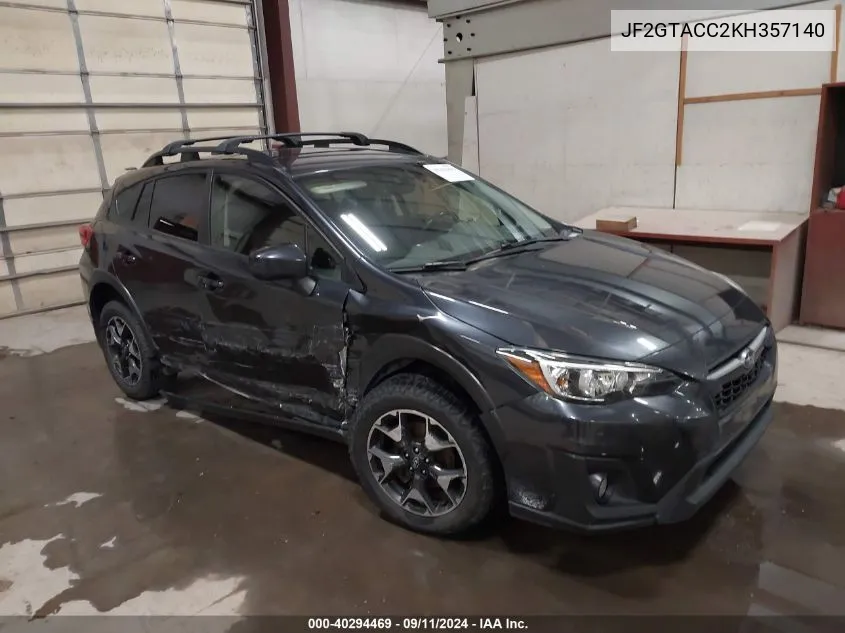 2019 Subaru Crosstrek 2.0I Premium VIN: JF2GTACC2KH357140 Lot: 40294469