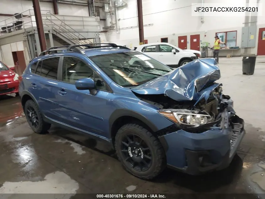 2019 Subaru Crosstrek 2.0I Premium VIN: JF2GTACCXKG254201 Lot: 40301676