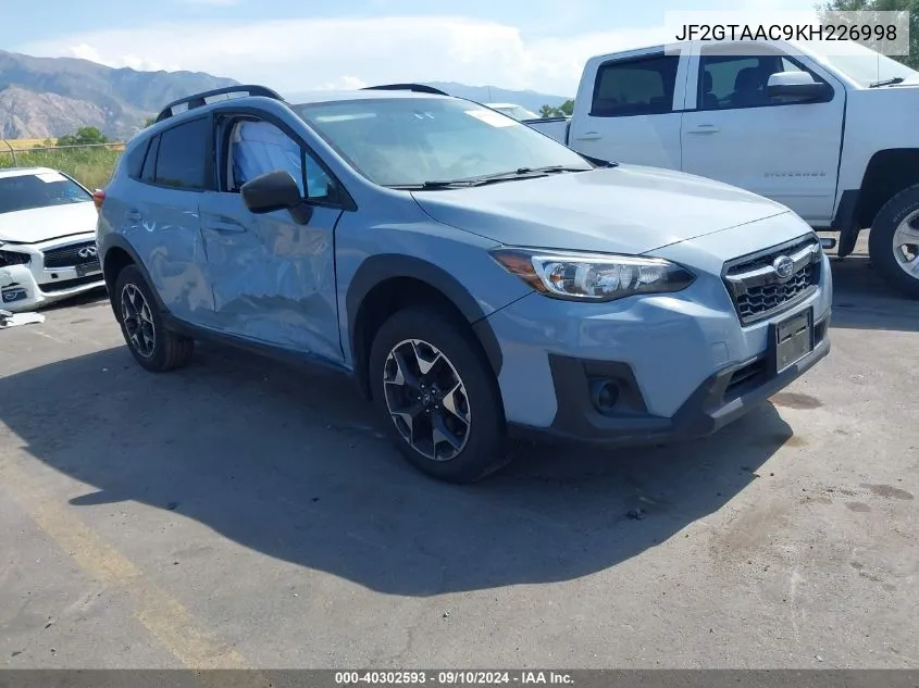 2019 Subaru Crosstrek VIN: JF2GTAAC9KH226998 Lot: 40302593