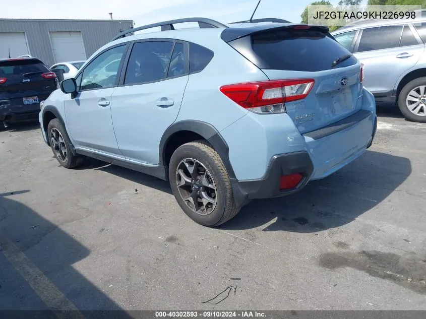 2019 Subaru Crosstrek VIN: JF2GTAAC9KH226998 Lot: 40302593