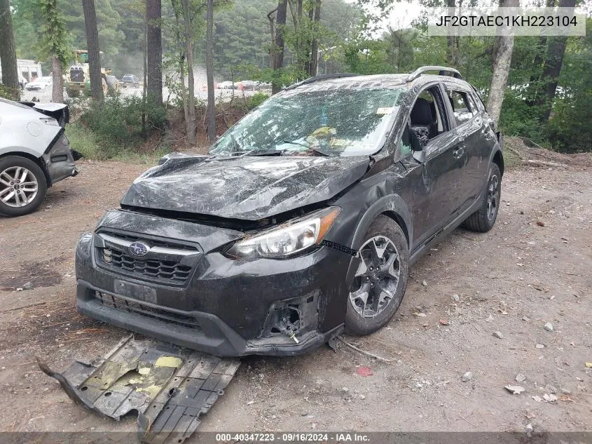 2019 Subaru Crosstrek Premium VIN: JF2GTAEC1KH223104 Lot: 40347223