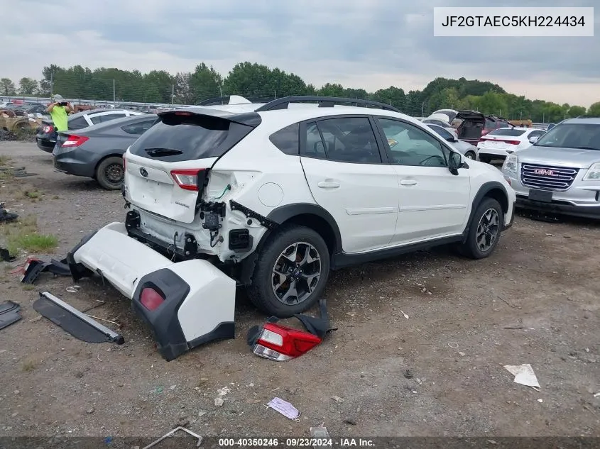 JF2GTAEC5KH224434 2019 Subaru Crosstrek 2.0I Premium