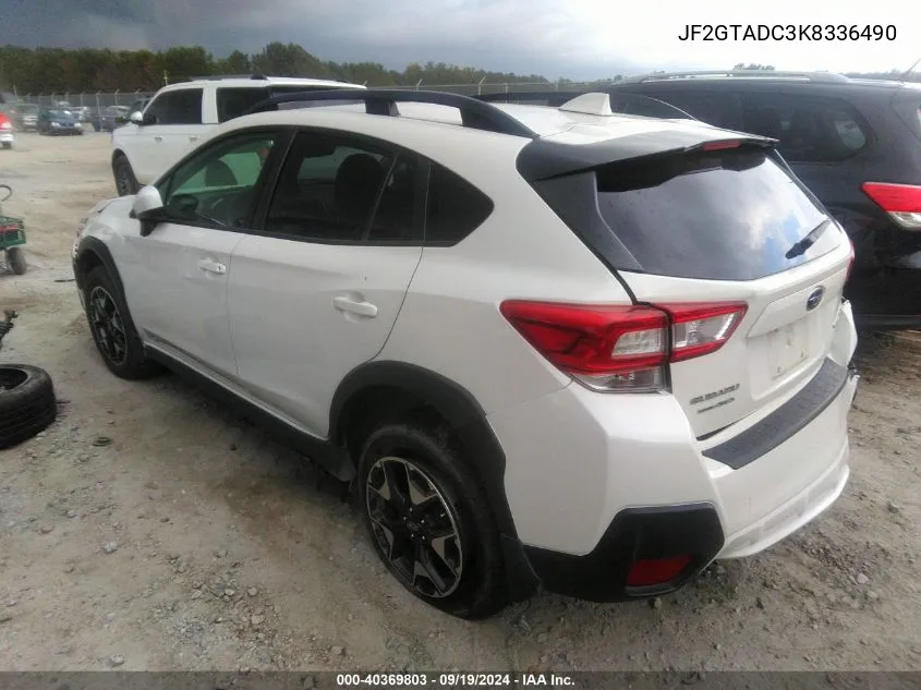 2019 Subaru Crosstrek 2.0I Premium VIN: JF2GTADC3K8336490 Lot: 40369803