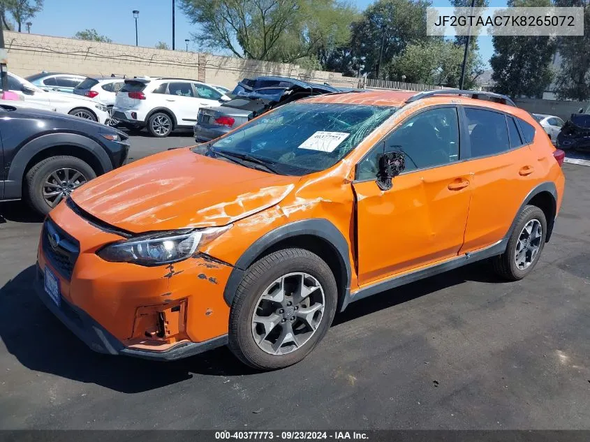 2019 Subaru Crosstrek 2.0I VIN: JF2GTAAC7K8265072 Lot: 40377773