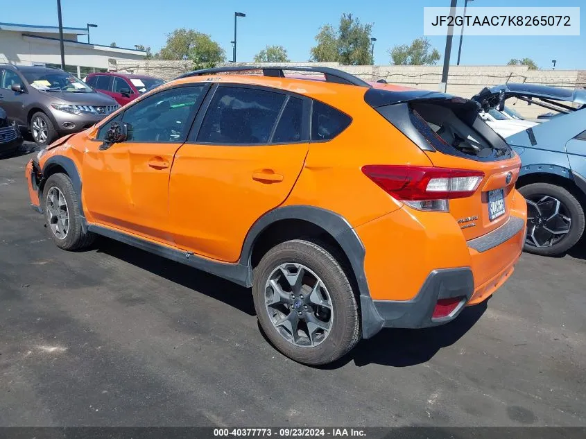 2019 Subaru Crosstrek 2.0I VIN: JF2GTAAC7K8265072 Lot: 40377773