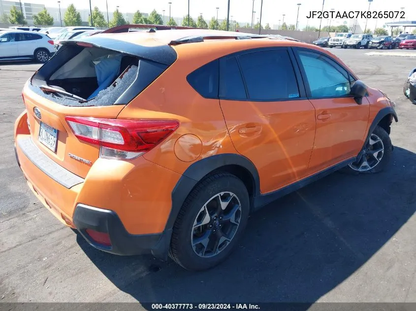 2019 Subaru Crosstrek 2.0I VIN: JF2GTAAC7K8265072 Lot: 40377773