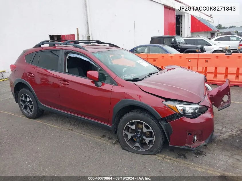 2019 Subaru Crosstrek 2.0I Premium VIN: JF2GTACC0K8271843 Lot: 40379864