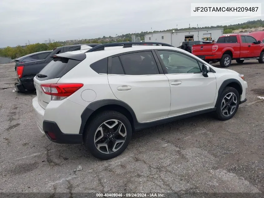 2019 Subaru Crosstrek 2.0I Limited VIN: JF2GTAMC4KH209487 Lot: 40409046