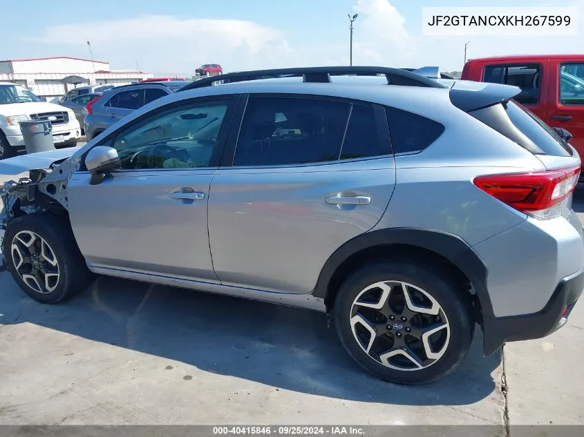 2019 Subaru Crosstrek 2.0I Limited VIN: JF2GTANCXKH267599 Lot: 40415846