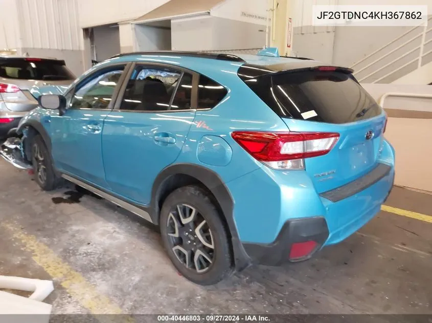 2019 Subaru Crosstrek Hybrid VIN: JF2GTDNC4KH367862 Lot: 40446803