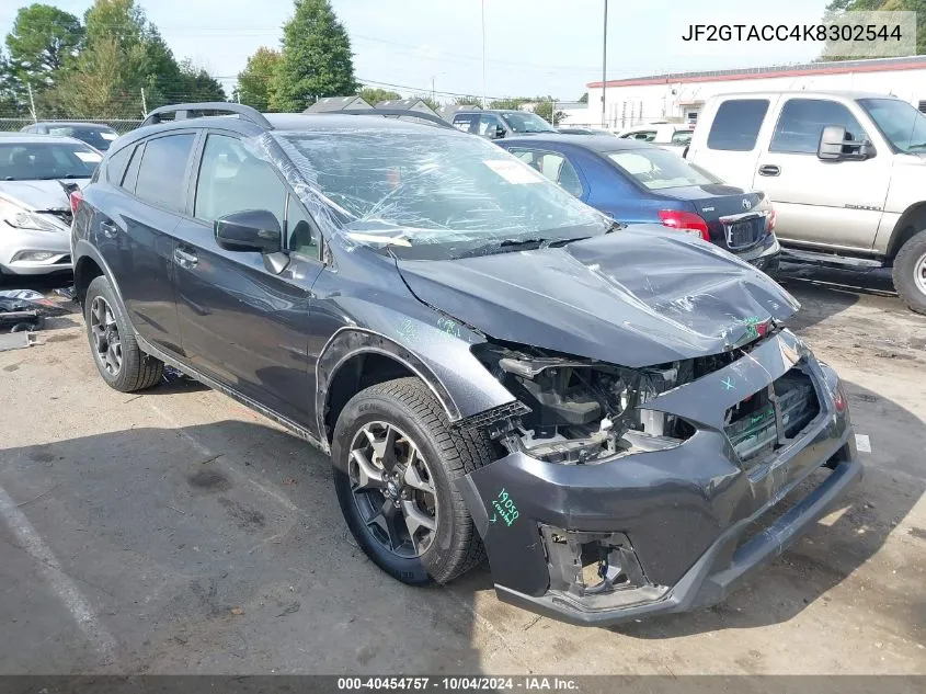 2019 Subaru Crosstrek 2.0I Premium VIN: JF2GTACC4K8302544 Lot: 40454757