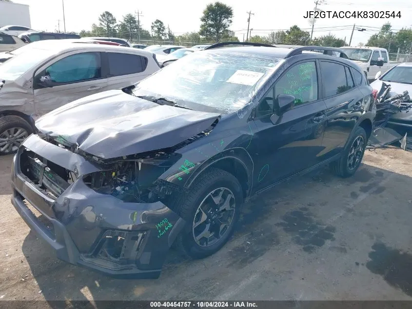 2019 Subaru Crosstrek 2.0I Premium VIN: JF2GTACC4K8302544 Lot: 40454757